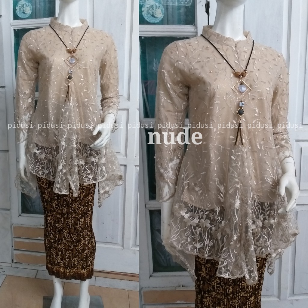 SET KEBAYA TULLE MUTIARA BORDIR