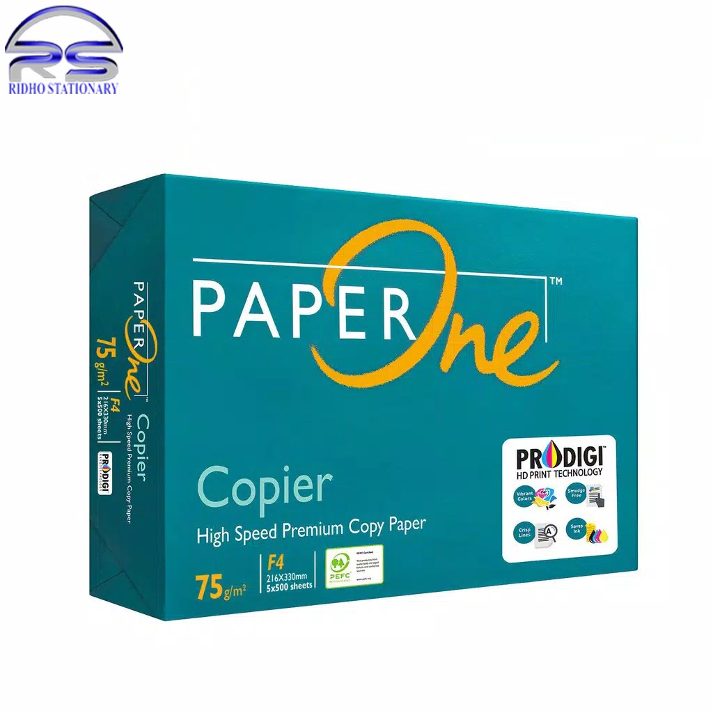 

Kertas HVS F4 75 Gsm Paper One - 1 RIM (500 lembar) / GOSEND-GRAB EXSPRES