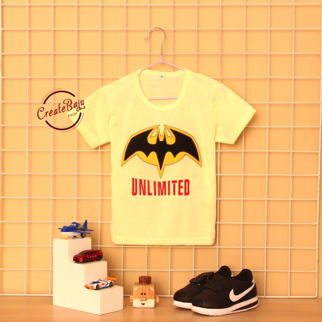 BAJU KAOS ANAK COWOK BATMAN 1-4 TAHUN TERMURAH ATASAN ANAK COWOK