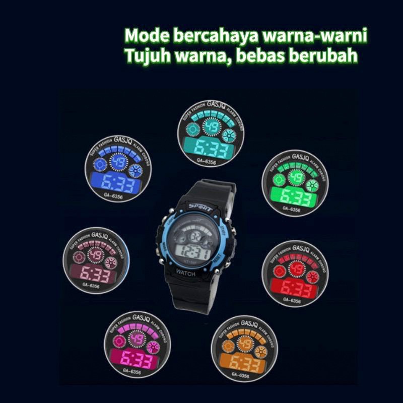 JAM TANGAN RUBBER S-SPORT S-1790 DIGITAL FASHION LED JF038 GROSIR MURAH PRIA WANITA