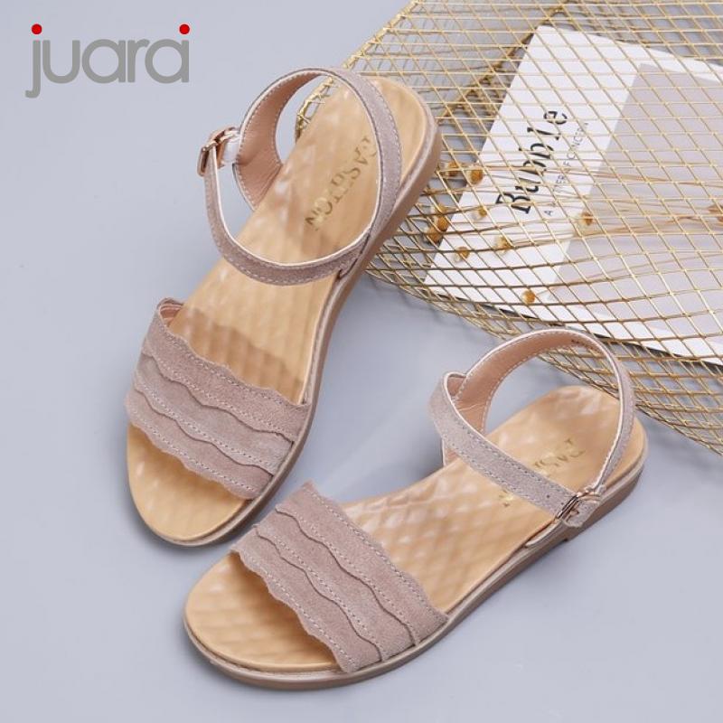  Sandal  Pita Murah Tali  Flat Wanita Strappy Kasual Teplek 