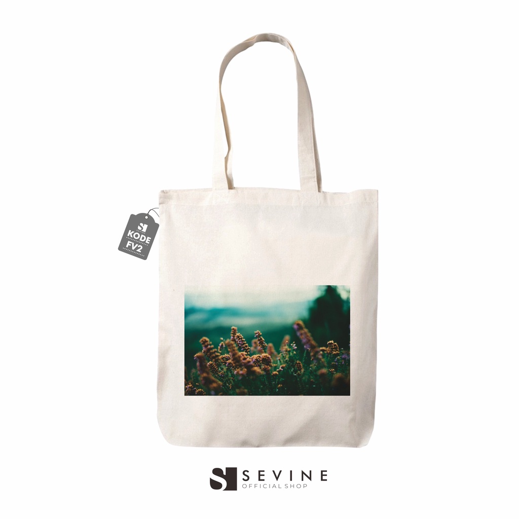 Sevine Totebag Tas Wanita Tote Bag Resleting Vintage Flowers - FV