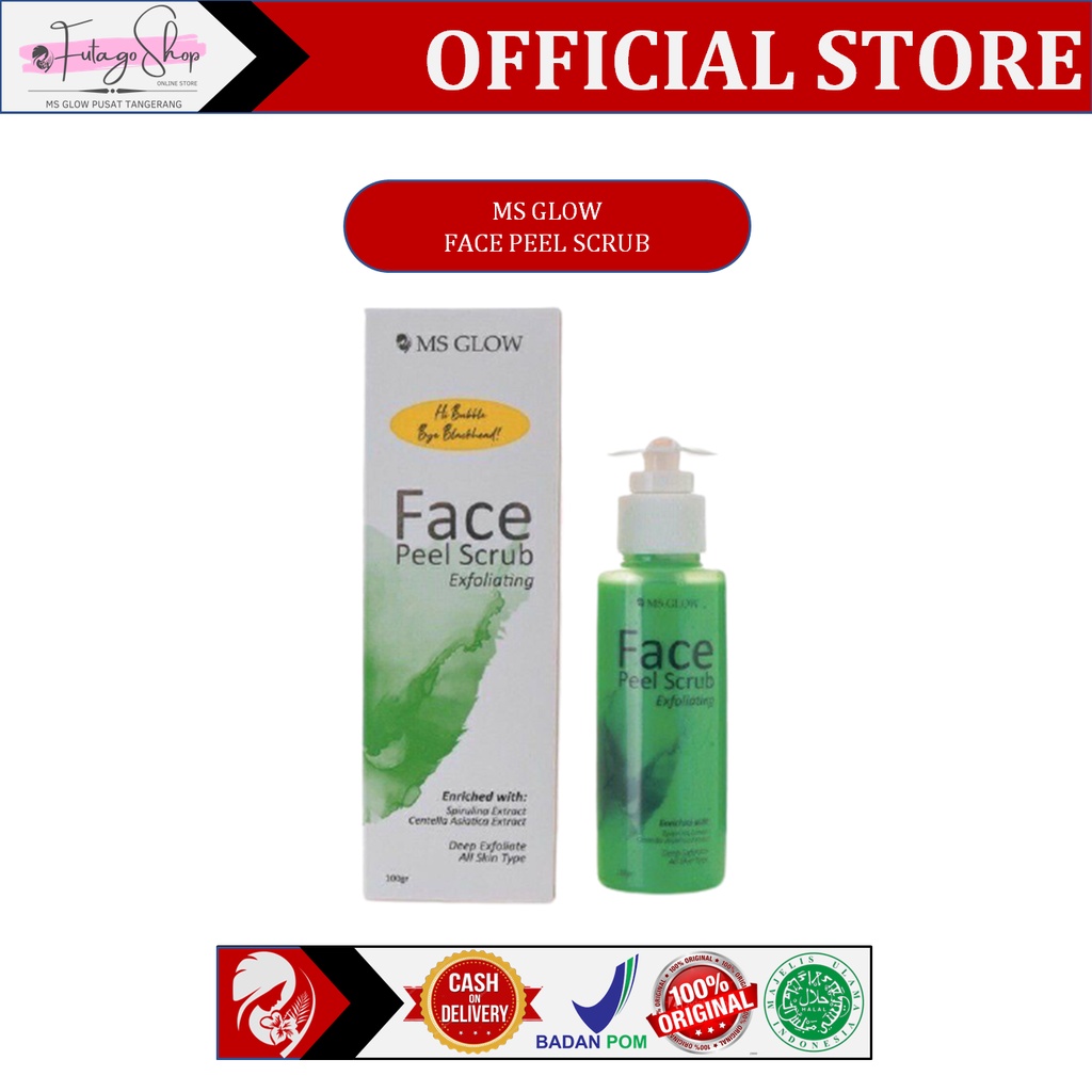 MS GLOW FACE PEEL SCRUB // MENGANGKAT SEL KULIT MATI // MENGHILANGKAN KOMEDO ORIGINAL MS GLOW