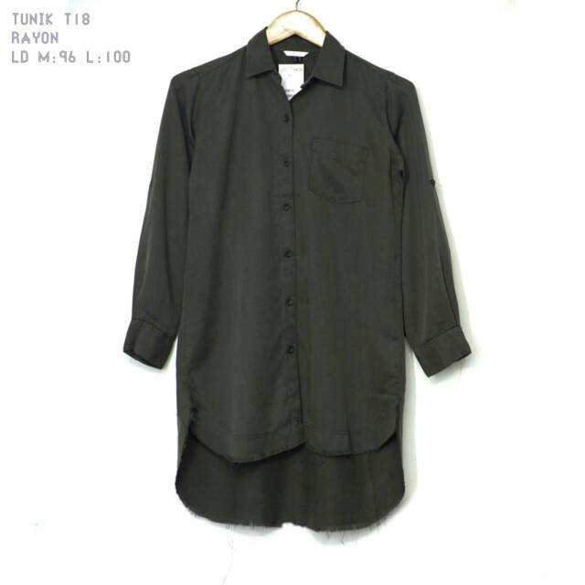 H&M tunik army/ H&m army tunik / army tunic/ H&m shirt / H&m blouse/H&m tunic/Kemeja h&m/baju kantor