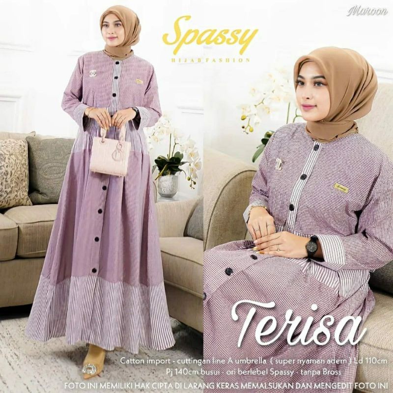 DRESS KONDANGAN TERISA DRESS / GROSIR BUSANA SURABAYA / SET / MODEL SPASSY /MODEL UWAIS / TERMURAH /