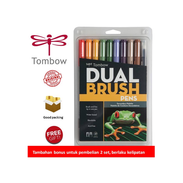 

Tombow Dual Brush Pen ABT, Secondary Palette, set 10 colors