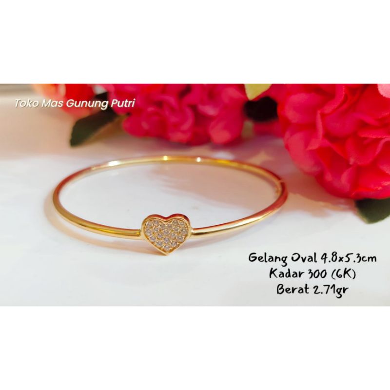 Gelang oval love 375