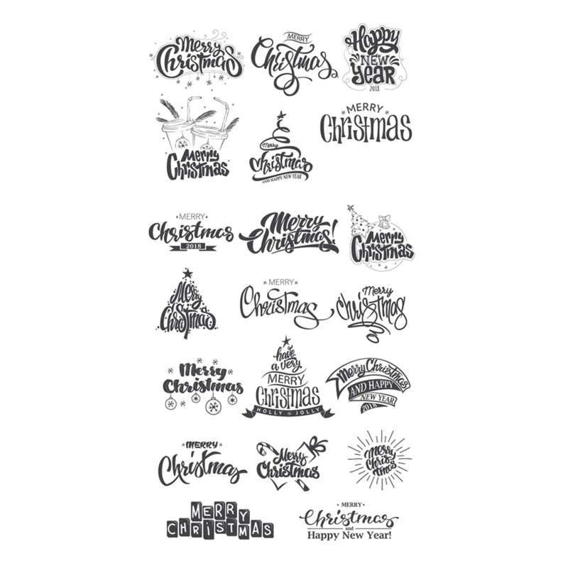 Stempel Segel Bahan Silikon Desain Merry Christmas Untuk Dekorasi Album Foto