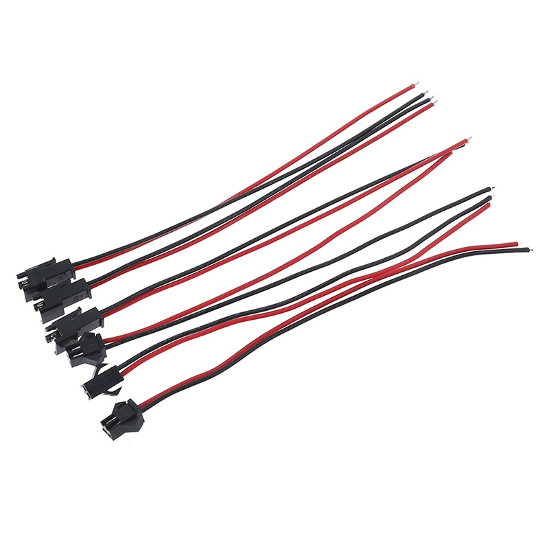 {LUCKID}15cm 10Pcs long JST SM 2pins plug male to female wire connector