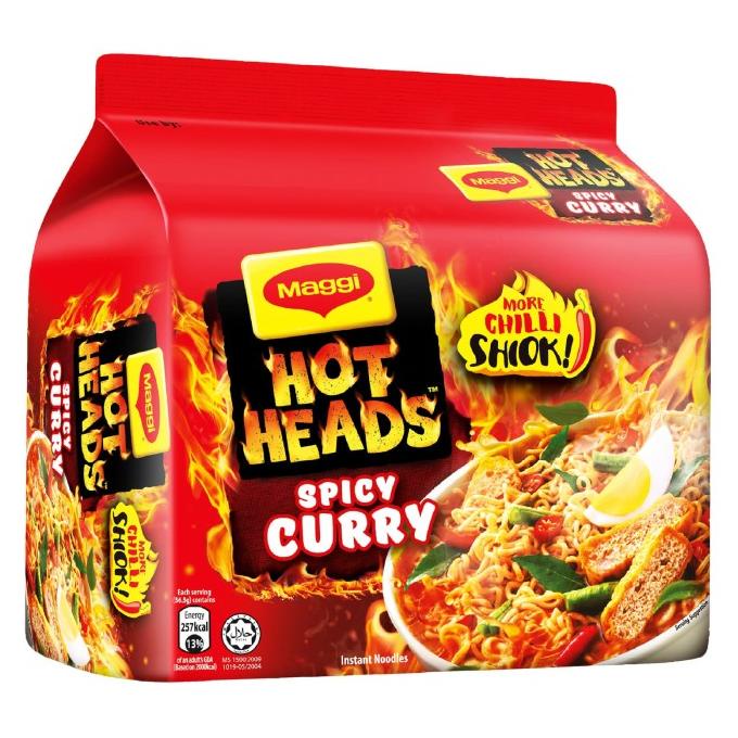 

Maggi Hot Heads Instant Noodles -spicy/ curry