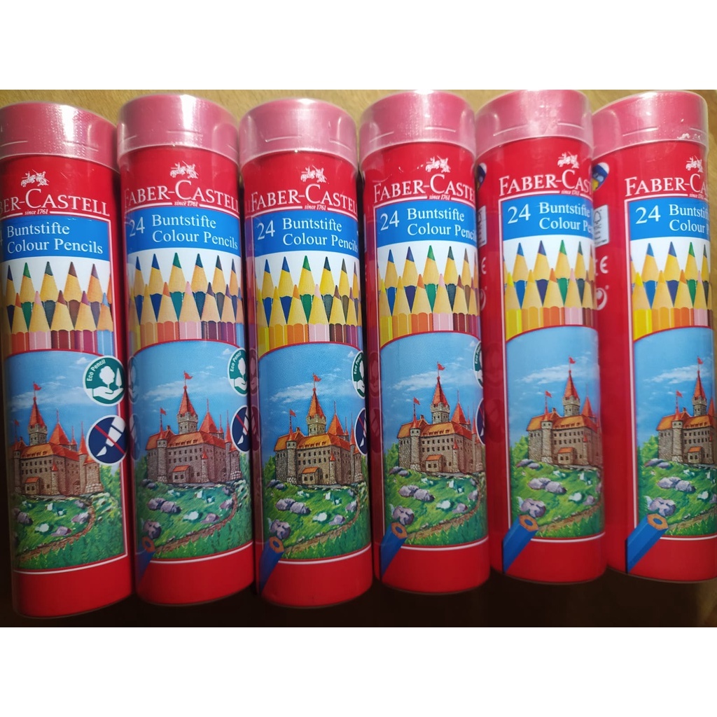 

Pensil Warna Faber Castell 24 L Classic Tin Round 115827 Kaleng Bulat