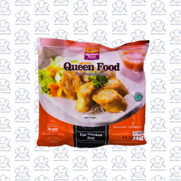 

queen food egg chicken roll 16 pcs the original taste 350 gr