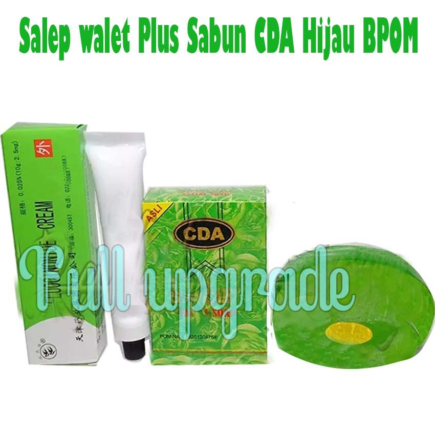 Paket Salep Walet Anti Iritasi + Sabun CDA Special Hijau Original BPOM / Salep Penghilang Jerawat da