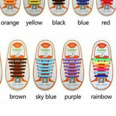 ♕ Coolnice Kids Tali Sepatu Original Karet Silikon Tali Sepatu Coolnice Original Anak Sepasang ♞