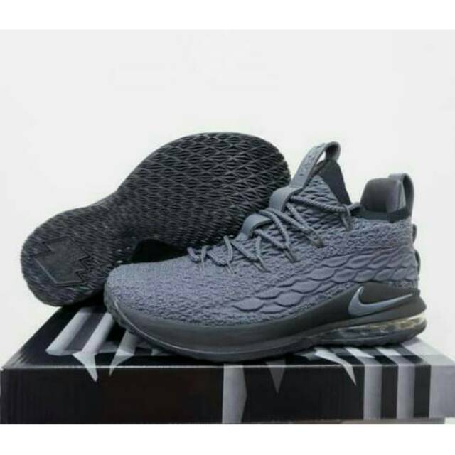 Sepatu basket lebron 15 low dark grey