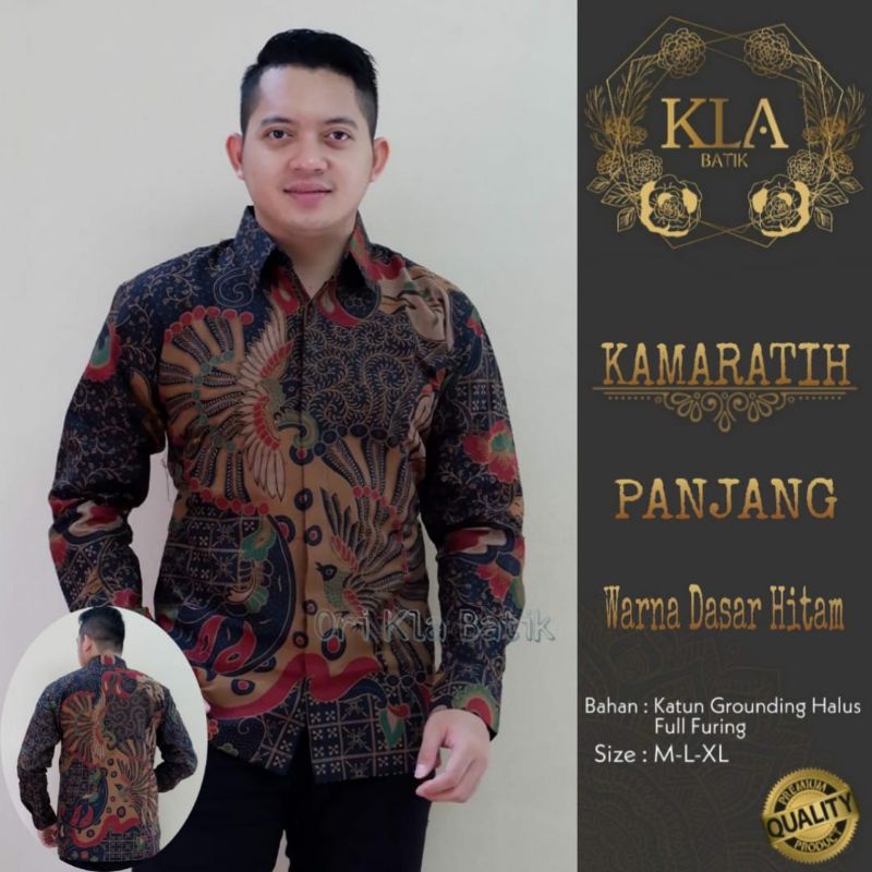 Kemeja Batik Kerja Pria Terbaru Baju Batik Lengan Panjang Full Furing Bahan Katun Halus Grounding