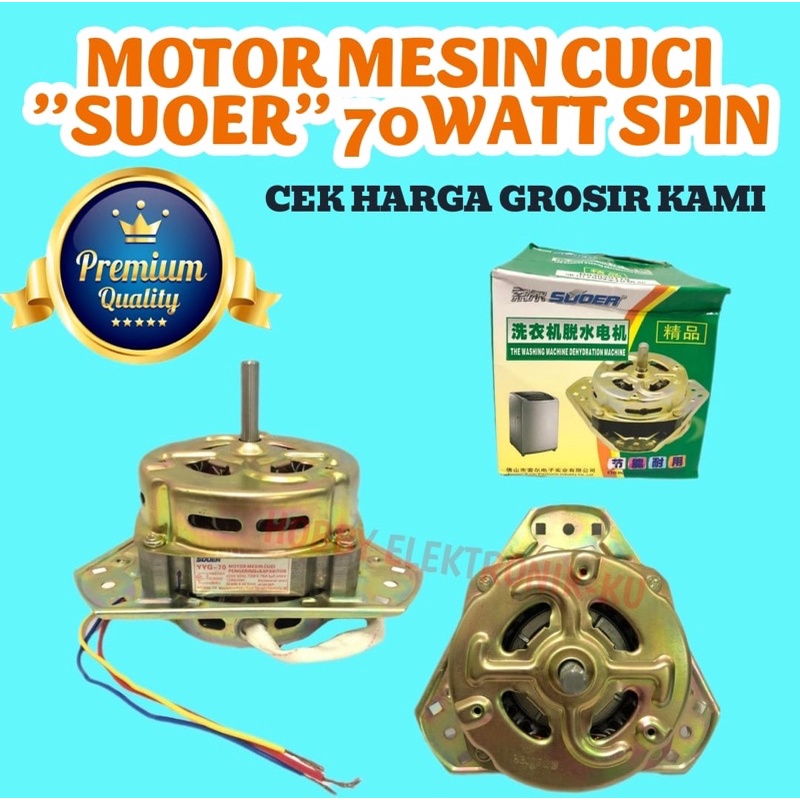 MOTOR MESIN CUCI 70WATT SPIN SUOER DUS HIJAU