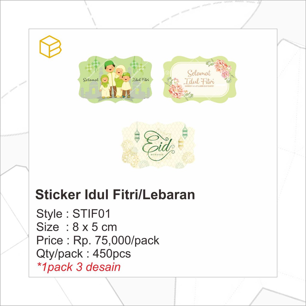 STIF 01 Stiker  Idul  Fitri  Lebaran Shopee Indonesia