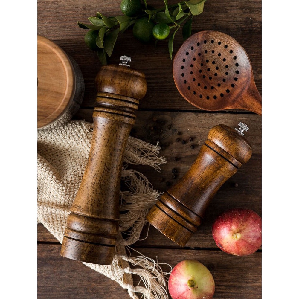 Penggiling Biji Lada Manual Spice Pepper Mill Grinder 8 Inch - GP305 - Brown