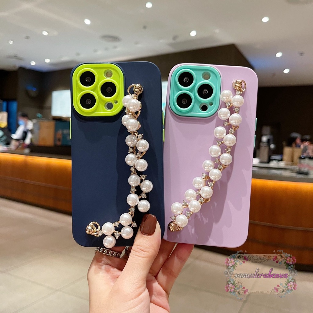 SOFTCASE NALLE RANTAI MUTIARA MACARON CANDY KOPER 2IN1 PROTECTION XIAOMI REDMI 6A 8 9 PRIME 9A 9C 10A 10 NOTE 8 SB4063