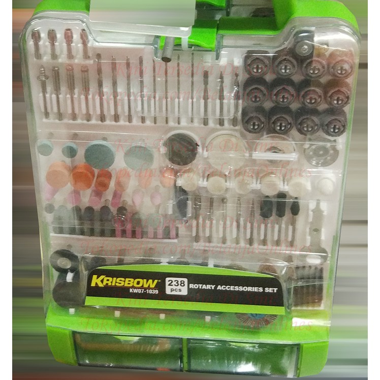 freeongkir ORIGINAL KRISBOW SET AKSESORIS GERINDA TUNER 238 PCS gratisongkir