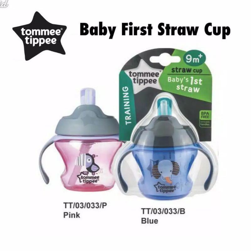 TOMMEE TIPPEE TRAINING BABY'S FIRST STRAW CUP 9M+ 150ML BPA FREE