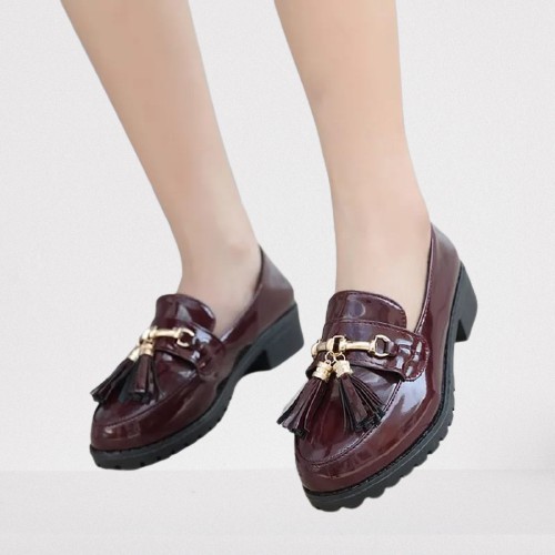 Sepatu Wanita Flat Rumbai / Sepatu Docmart Glosy Premium WDS 231