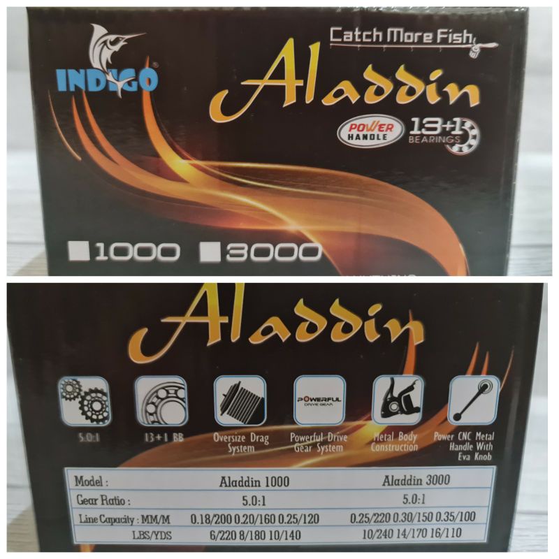 REEL PANCING INDIGO ALADDIN 1000/3000 POWER HENDEL