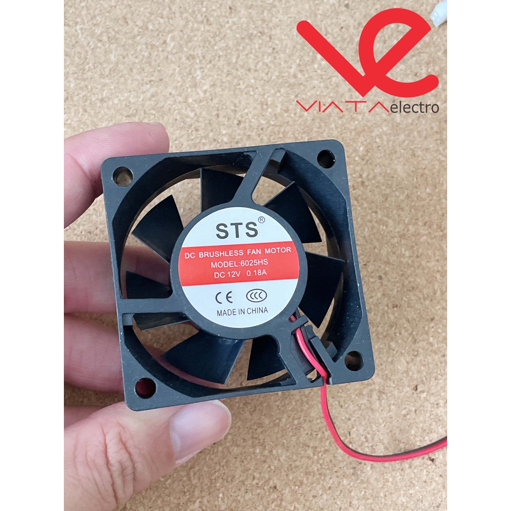 FAN DC 12V 6cm BRUSHLESS FAN KIPAS DC 6x6cm TEBAL COOLING EXHAUST 6cm KIPAS PENDINGIN 60mm 6 x 6cm 0.18A