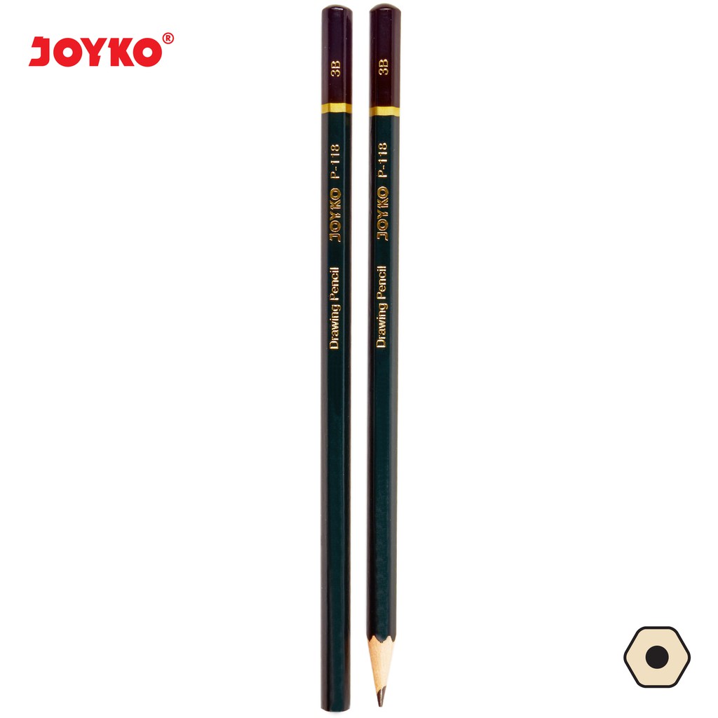 Drawing Pencil Pensil Menggambar Joyko P-118 3B 1 Box 12 Pcs-4