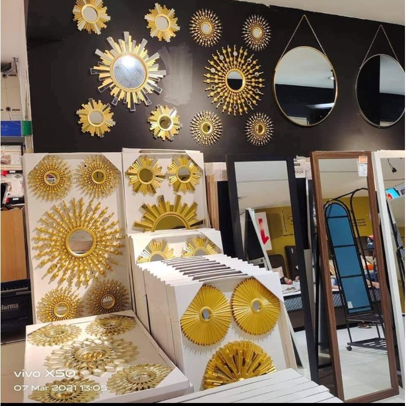 wall decor / Welldecor set of 5 pcs cermin informa hiasan dinding informa