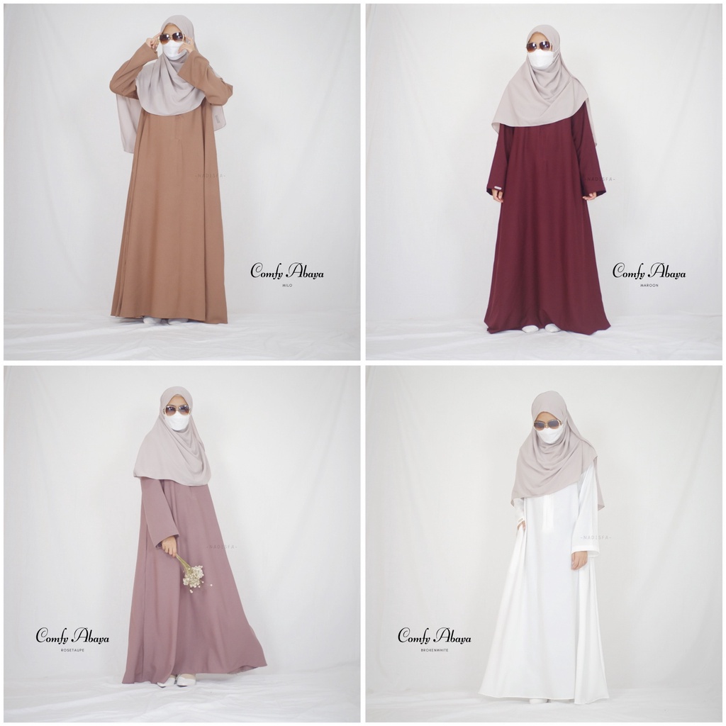 COMFY ABAYA BASIC XS S M  / ABAYA TURKI / ABAYA BASIC / Abaya Kalong / Abaya Umroh / Abaya jumbo