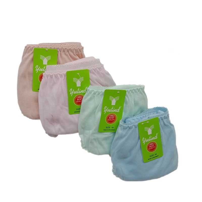 3pcs-6pcs Cd Wanita Yutind 022 Karet Sirsak / Celana Dalam Wanita Yutind 022 Karet Zigzag