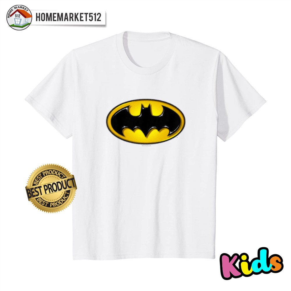 Kaos Anak  Batman Airbrush Bat Symbol T-Shirt Kaos Anak Laki-laki Dan Perempuan Premium SABLON ANTI RONTOK!!!!! | HOMEMARKET512-0