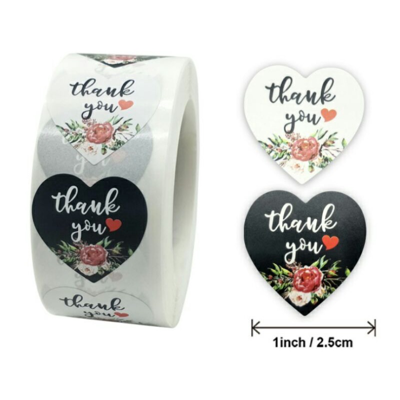 HX120 [500 pcs @ 2.5 cm] Sticker Thank You stiker ucapan terima kasih-Motif J