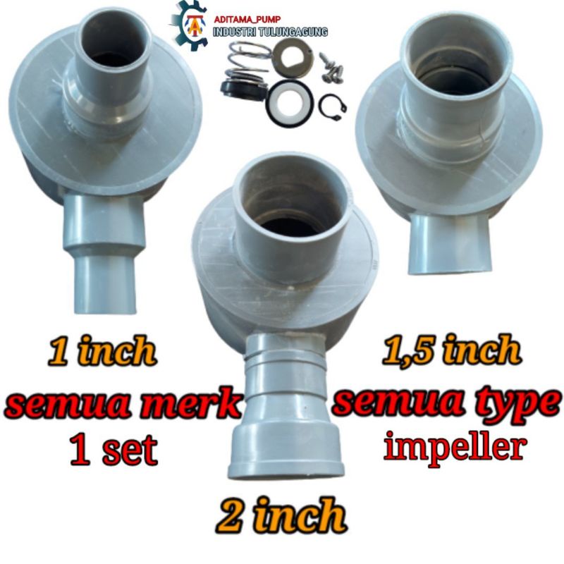 Alkon keongan 1 set pompa air pvc modifikasi mesin pompa air