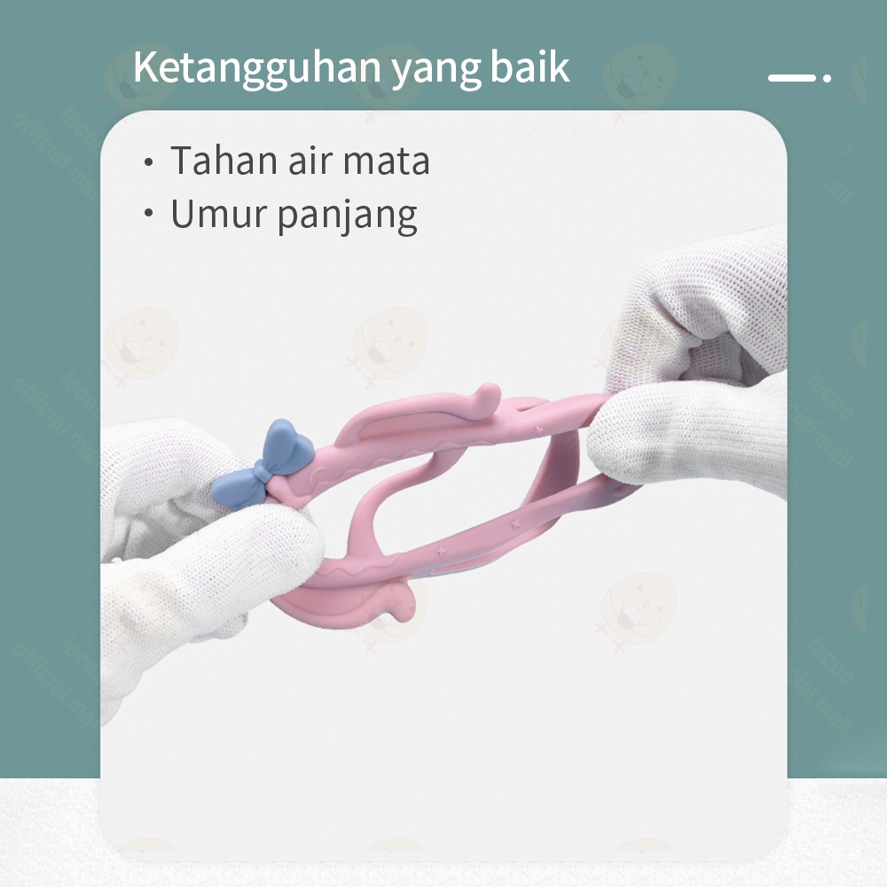 Mainan teether gelang bayi silikon lembut gigitan bayi dengan kotak BPA FREE