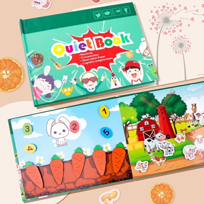 Quiet Book JX31 - Mainan Buku Edukasi Anak 3 Tahun+
