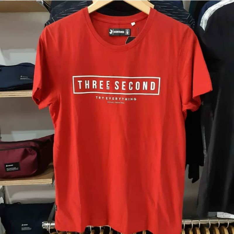 Baju Kaos Pria Distro Bandung 3second Big Size Warna Merah