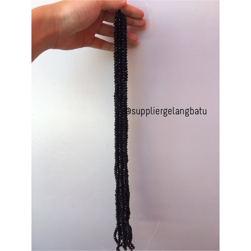 Crystal Ceko Doff 6mm BLACK supplier gelang kalung olshop import promo aksesoris fashion bahan craft