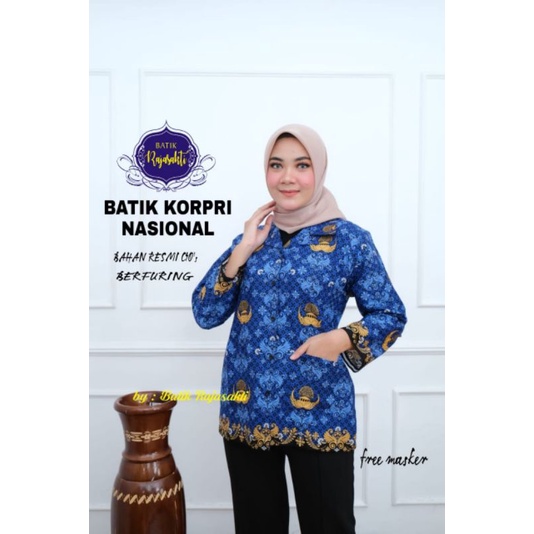 SERAGAM BAJU BATIK KANTOR PNS WANITA LAPIS FURING