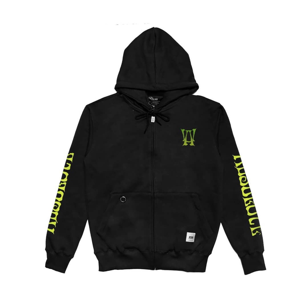 308 ABSLTUNSCRD - ZIP Hoodie AU SHREK - BLACK