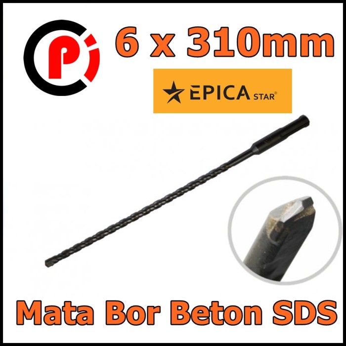 EPICA Mata Bor Beton Tembok SDS Drill Bit Masonry Ukuran 6mm x 310mm