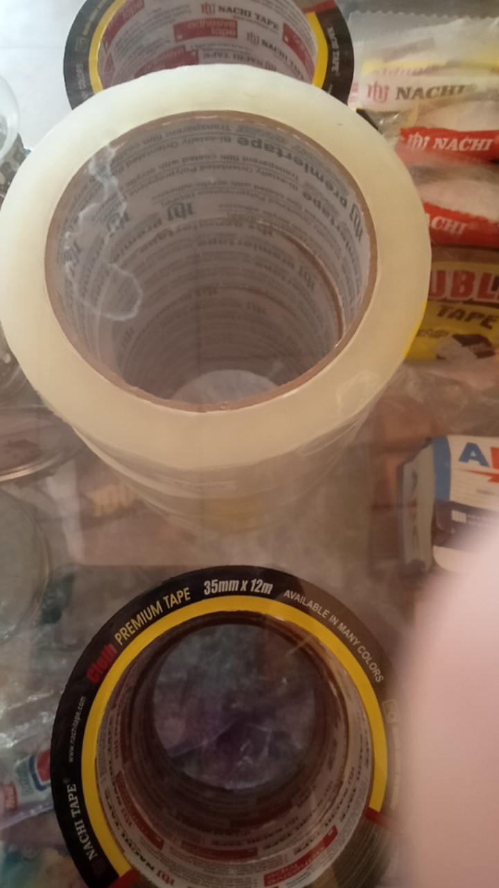 Plakban / Lakban Nachi Linen Kain 1 1/2 Inch 35mm Hitam / Roll