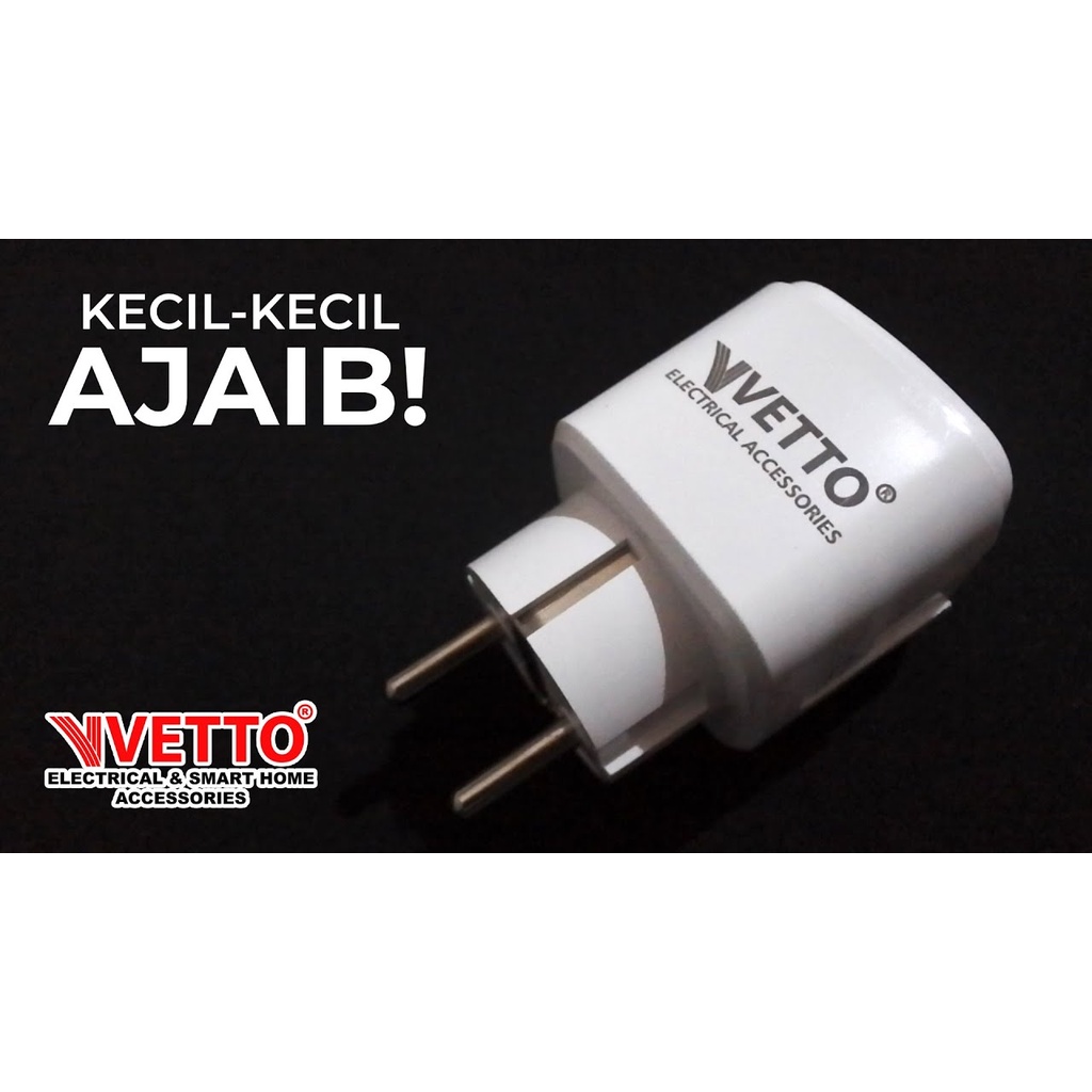 VETTO Smart Plug Wifi Wireless Smart Home Bardi Plus Stop Kontak Smart 16A