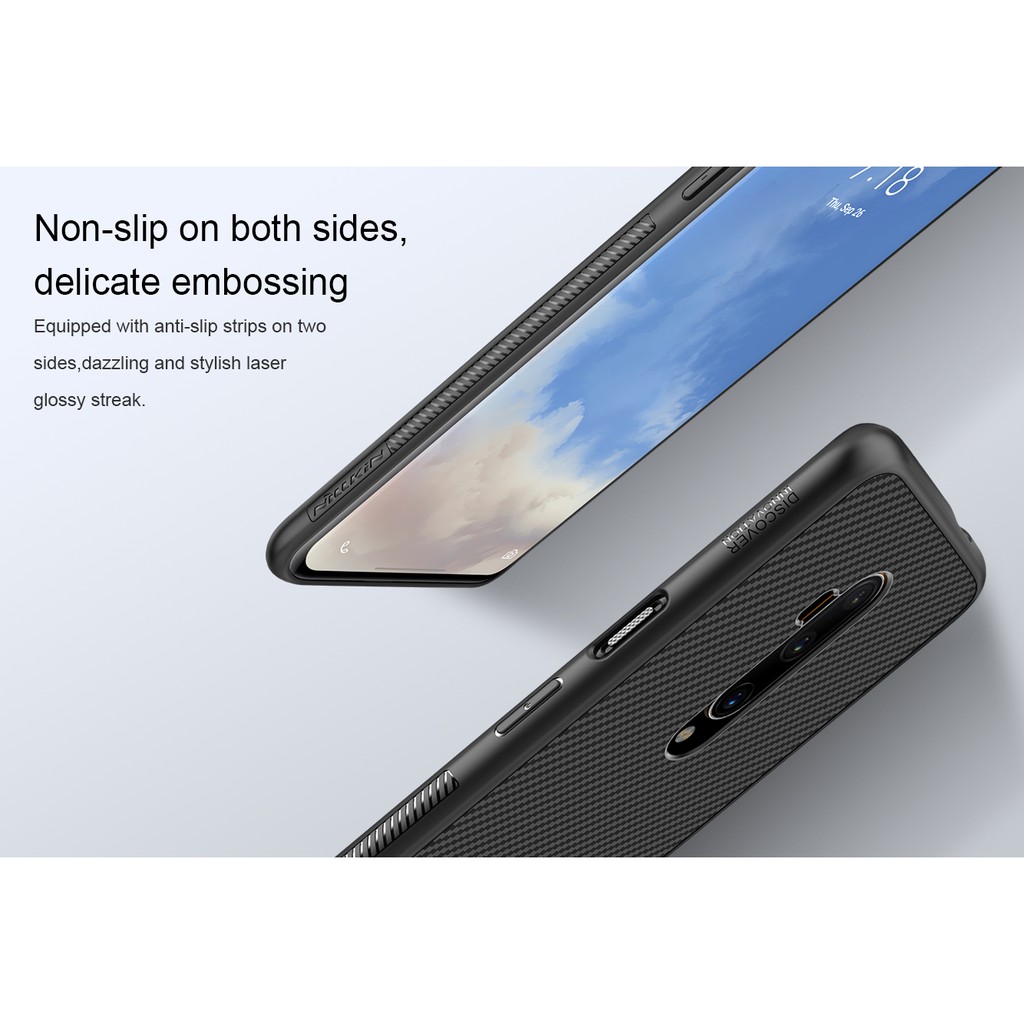 Hard Case Oneplus 7T Pro NILLKIN Synthetic Fiber Carbon Casing Original