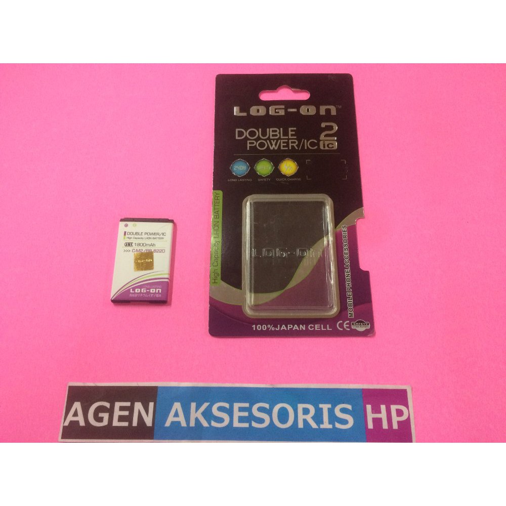 Batre BB CM2 Blackberry Pearl 8100 8230 Baterai LOG-ON Double Power IC