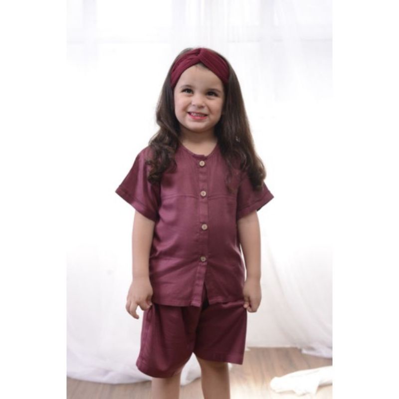 Playful Set Clarisha Kids / Setelan Pendek Anak / Baju Anak