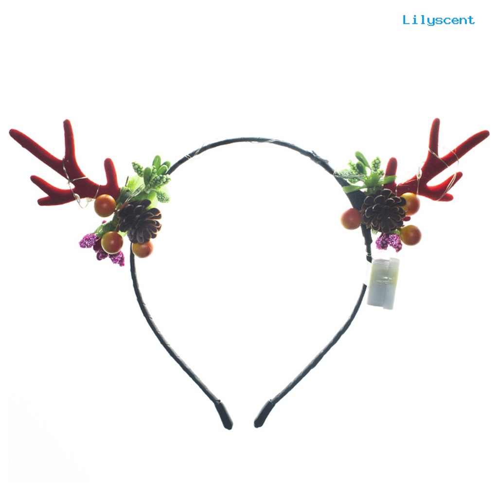 Ls Bando Desain Tanduk Rusa Dengan Lampu LED Untuk Wanita