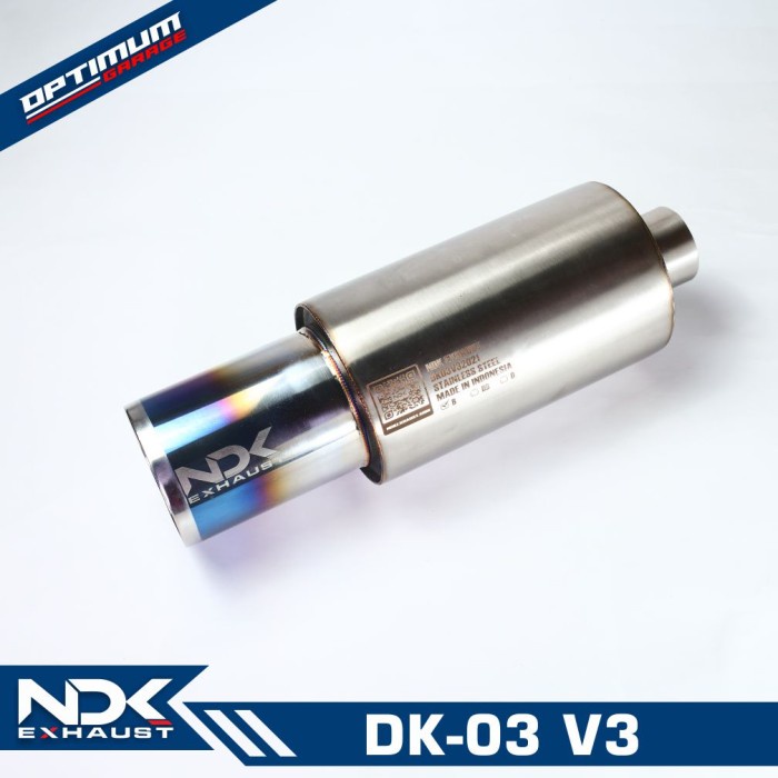 Knalpot Mobil Racing Ndk Exhaust Mufler Dk-03V3 Silincer Knalpot Ndk